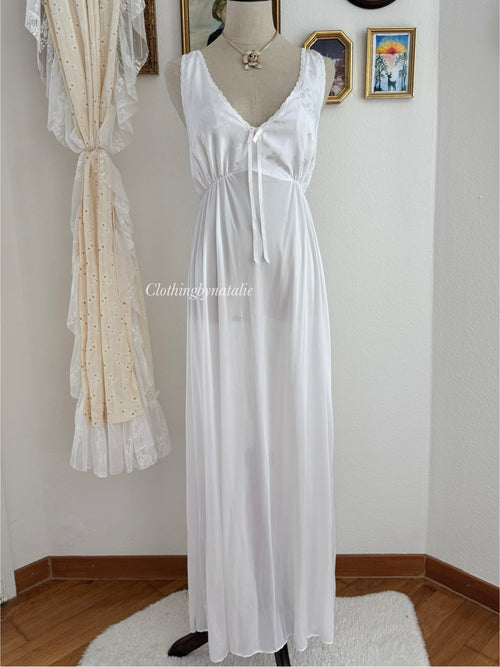 Tosca White Peignoir Set size M