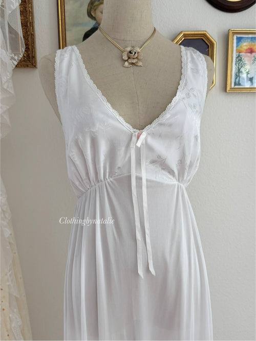 Tosca White Peignoir Set size M