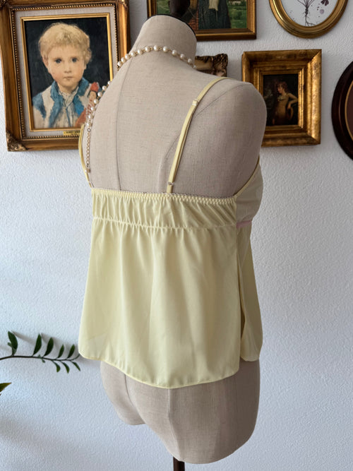 Soft Nylon Yellow Lounge Set size S
