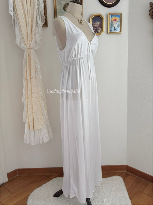 Tosca White Peignoir Set size M