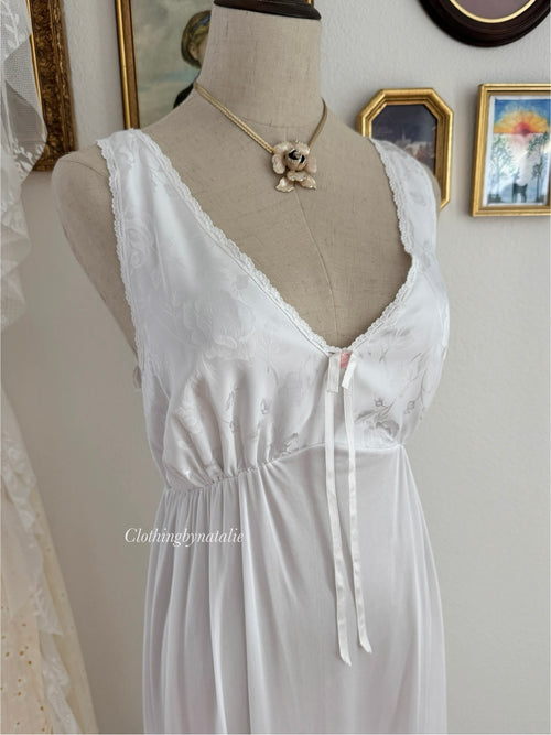 Tosca White Peignoir Set size M