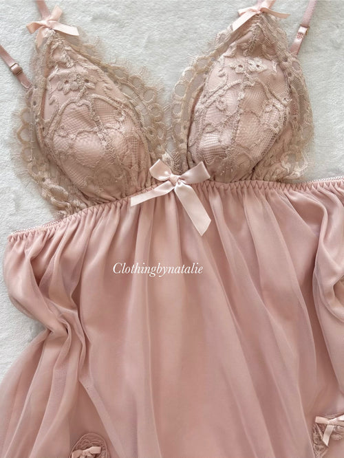 Fairy Pink Mesh Babydoll Size S/M