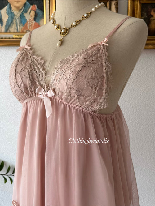 Fairy Pink Mesh Babydoll Size S/M