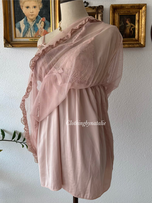 Fairy Pink Mesh Babydoll Size S/M