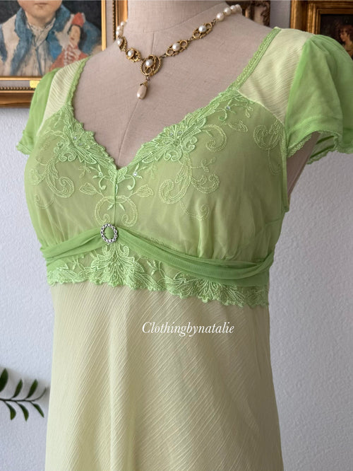 Fairy Green Chiffon Slip Size S