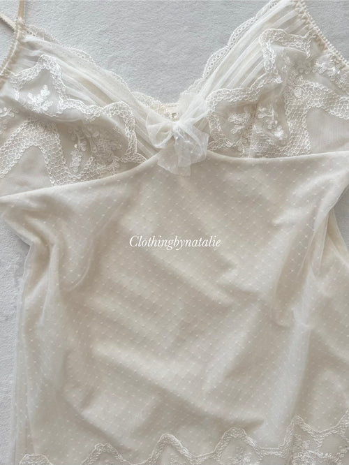 White Fairy Mesh Slip Size S
