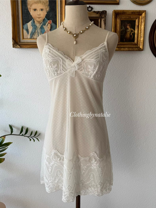 White Fairy Mesh Slip Size S