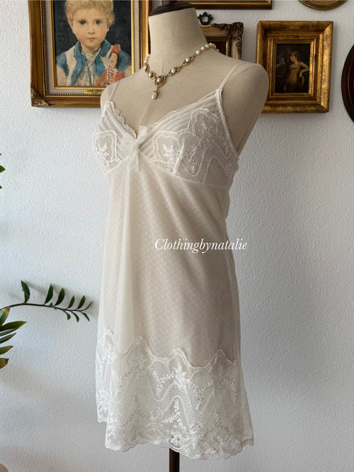 White Fairy Mesh Slip Size S