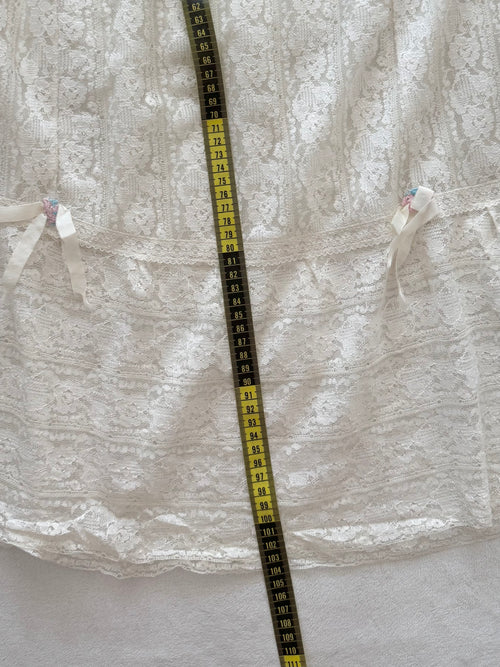 Vintage White Lace Nightgown Size L