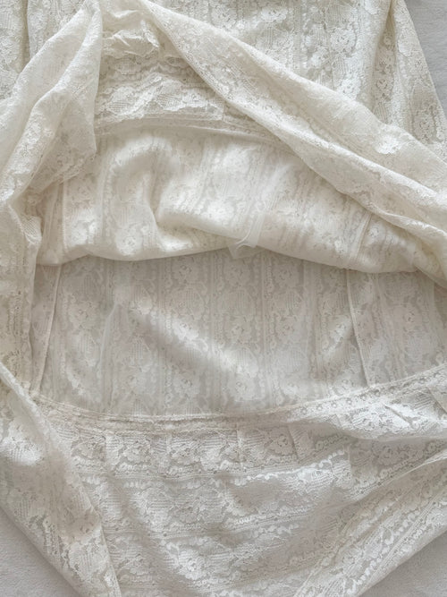 Vintage White Lace Nightgown Size L