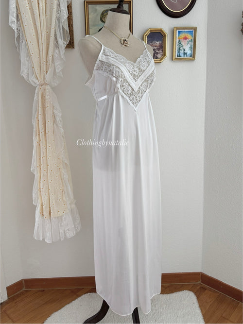 Shannon Lee White Lace Nylon Peignoir size M
