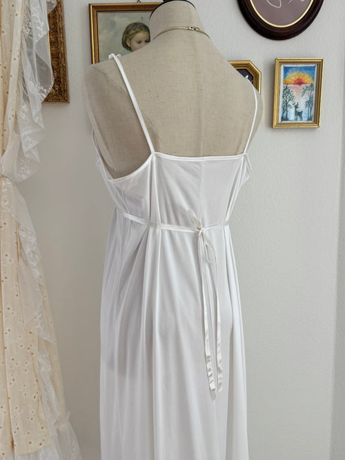 Shannon Lee White Lace Nylon Peignoir size M