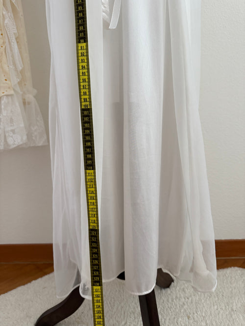Shannon Lee White Lace Nylon Peignoir size M