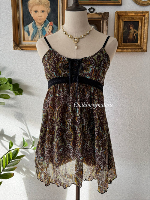 Earthy Brown Babydoll Size S