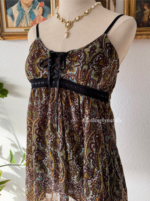 Earthy Brown Babydoll Size S