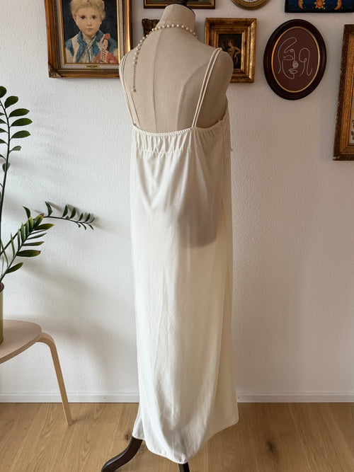 Miss Dior Cream Nylon Maxi Peignoir Set Size S