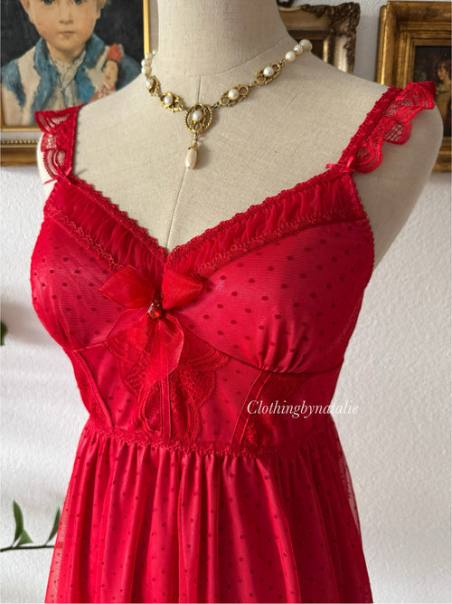 Fairy Red Lace Babydoll Size S/M