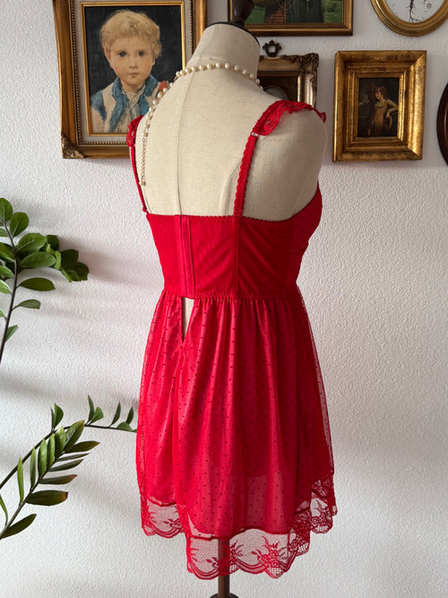 Fairy Red Lace Babydoll Size S/M