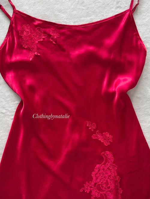 Victoria’s Secret Red Satin Mini Dress Size S/M