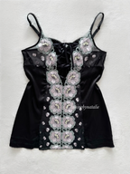 Triumph Black Nylon Lace Minidress Size S