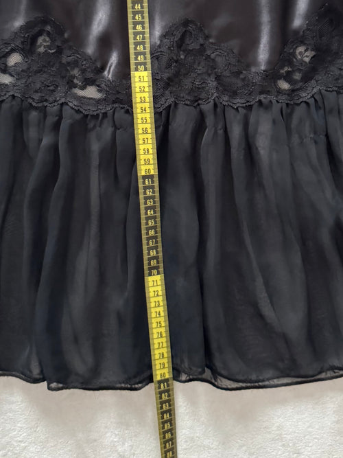 Cine Star Black Satin Ballerina Size S