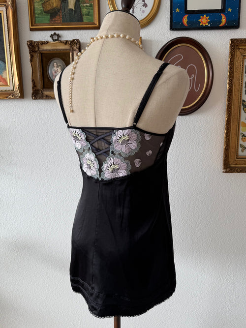 Triumph Black Nylon Lace Minidress Size S