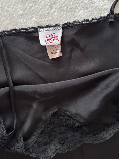 Cine Star Black Satin Ballerina Size S