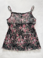 Floral Sheer Mesh Cami Size S