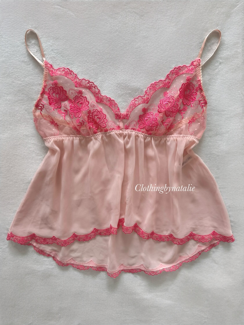 Wacoal Pink Chiffon Cami Size S/M