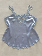 Coquette Blue Satin Cami Size S