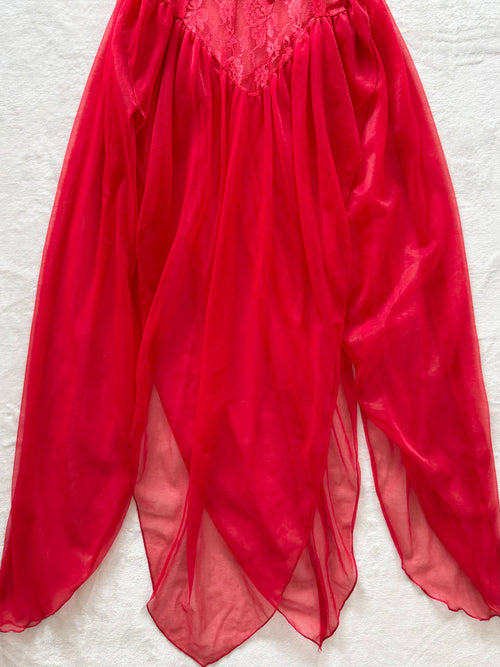 Frederick’s of Hollywood Red Lace Slip Size L