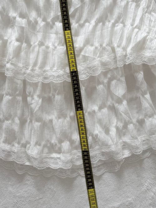 Fairy White Layered Midi Dress Size S