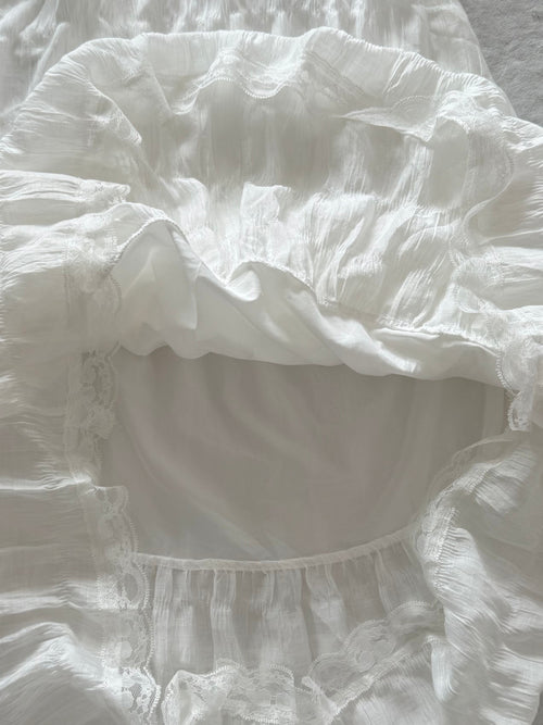 Fairy White Layered Midi Dress Size S