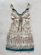 Boho Floral Chiffon Babydoll Size S