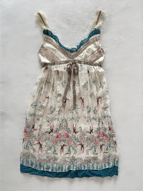 Boho Floral Chiffon Babydoll Size S
