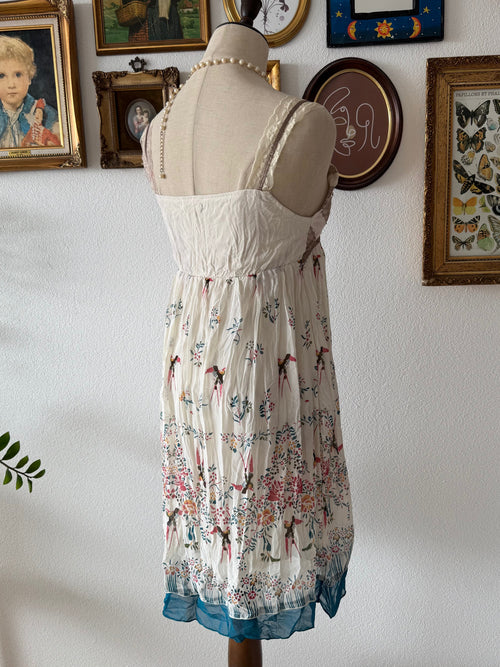 Boho Floral Chiffon Babydoll Size S