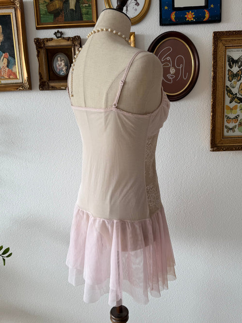 Ballerina Pink Mesh Babydoll Size S