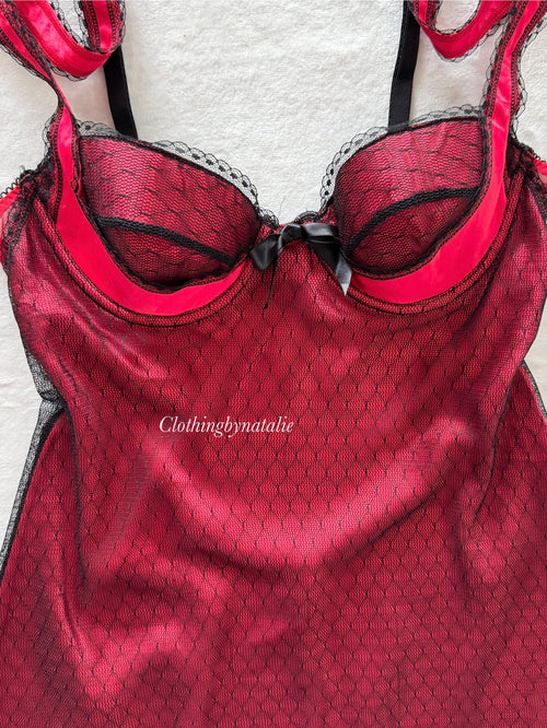 Victoria’s Secret Red Bustier Mini Dress Size S/34B