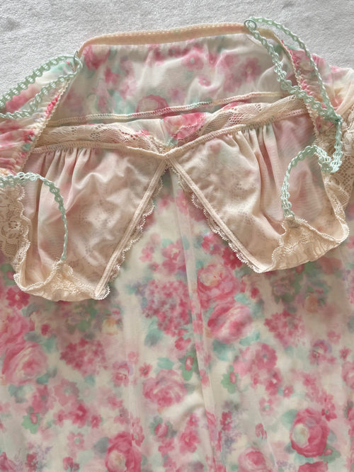Romantic Floral Mesh Slip Size S