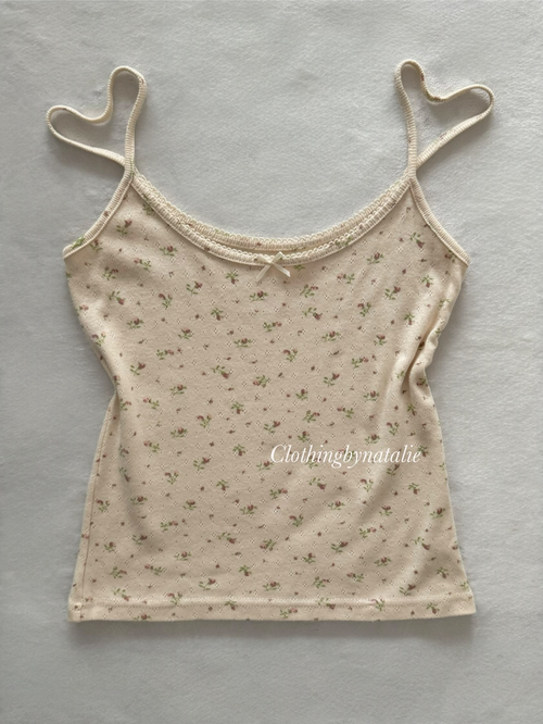 Coquette Floral Knit Cami Size S