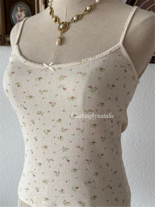 Coquette Floral Knit Cami Size S
