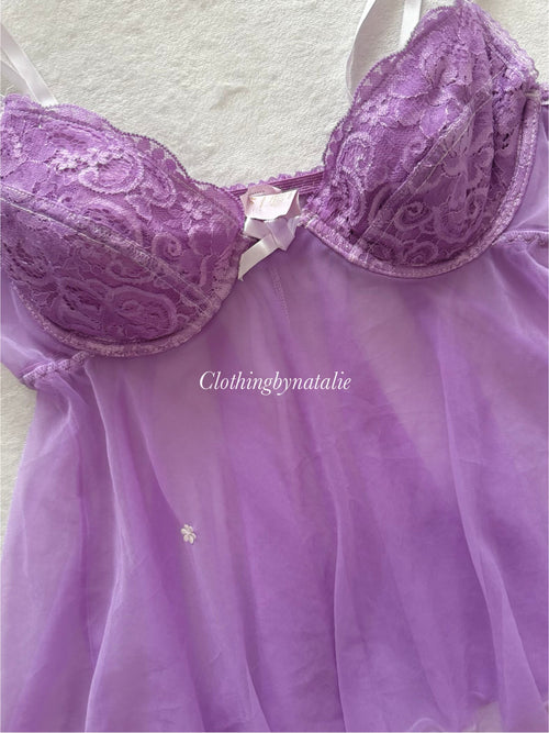 Mayela Lila Chiffon Bustier Size S