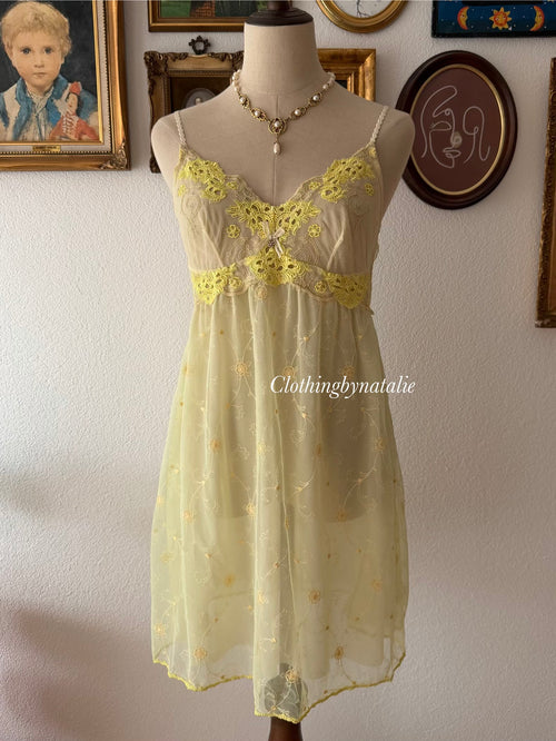 Embroidery Green Mesh Babydoll size S/M
