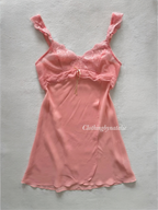 Soft Orange Chiffon Nightgown Size S