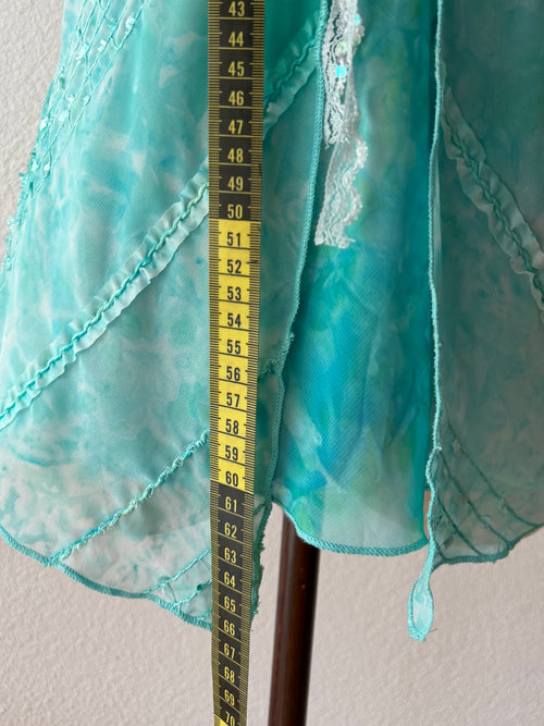 Y2K Fairy Green Chiffon Cami size S/M
