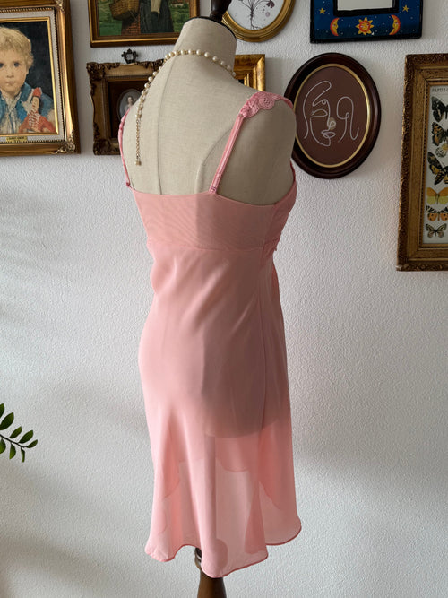 Soft Orange Chiffon Nightgown Size S
