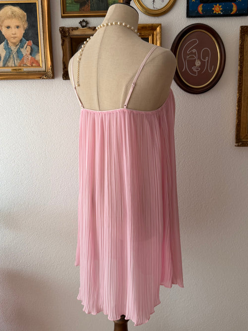 Romantic Pleated Pink Slip Size S/M