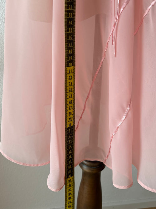Ethereal Pink Chiffon Babydoll size S