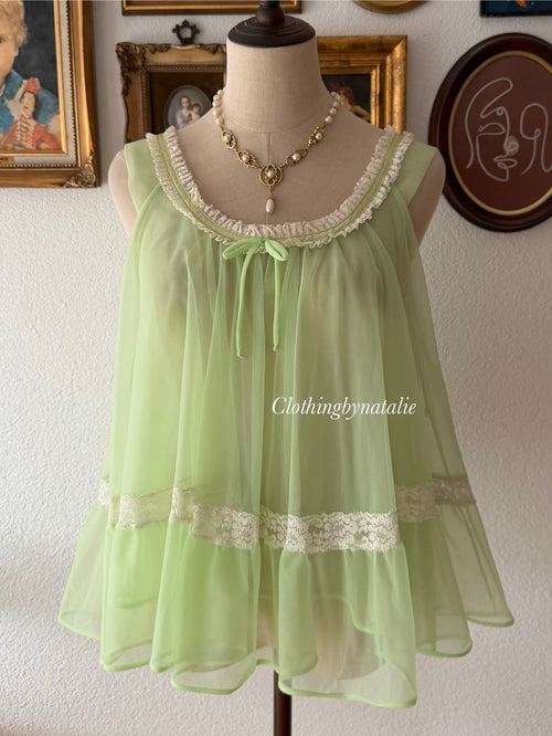 Tosca Green Nylon Babydoll size S/M