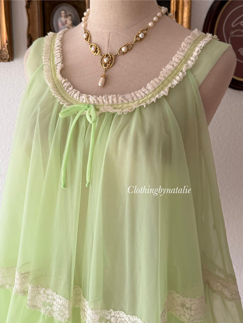 Tosca Green Nylon Babydoll size S/M